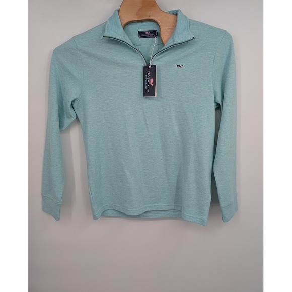 Vineyard Vines Men's NWT Fashion Knits Saltwater quarter zip blue sz M - Picture 2 of 7